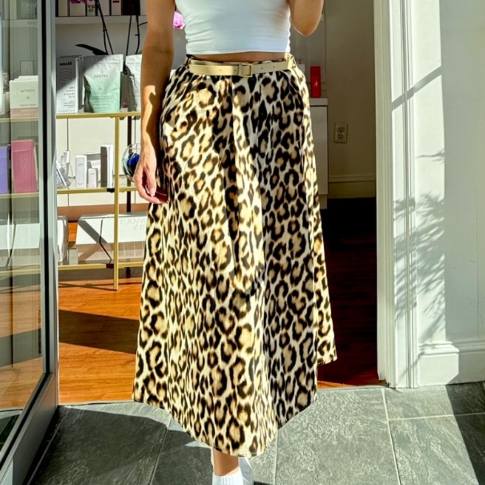 Leopard Print Maxi Skirt